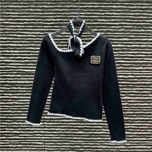 Miu Miu Black Top with White Accents